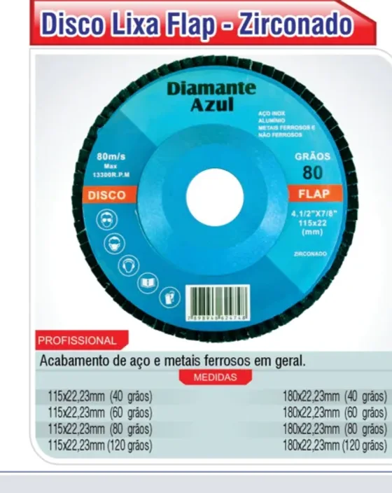 Disco Lixa Flap Zirconado